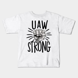 uaw strong fight Kids T-Shirt